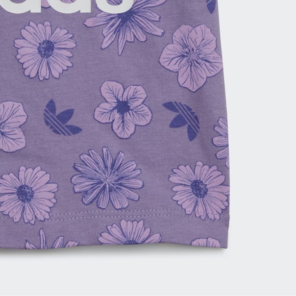 💥NWT💥 adidas Floral tee & Short set - Picture 4 of 8